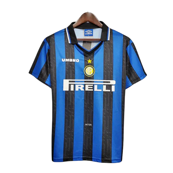 Camisa Retrô Inter de Milão Umbro 1997/1998 Azul e Preta