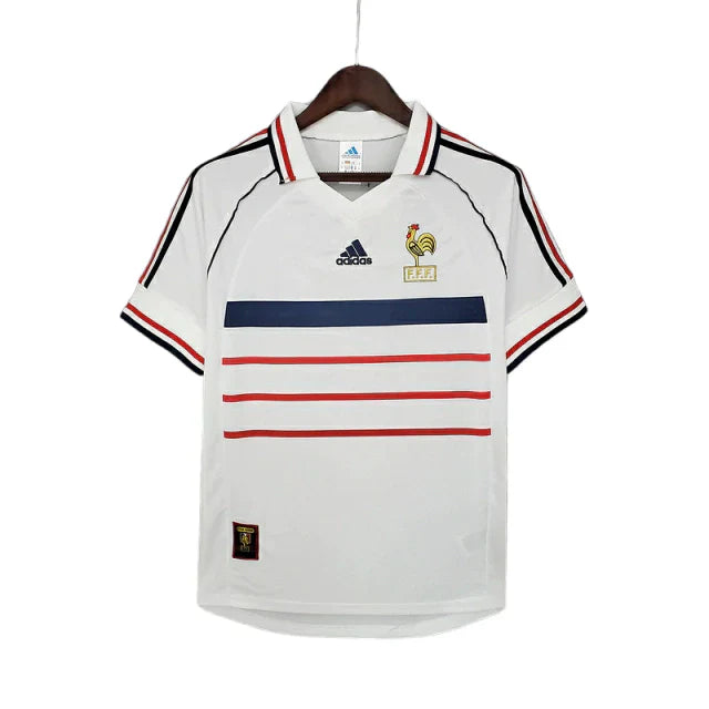 Camisa Retrô França II Away 1998/99 Masculino Branco