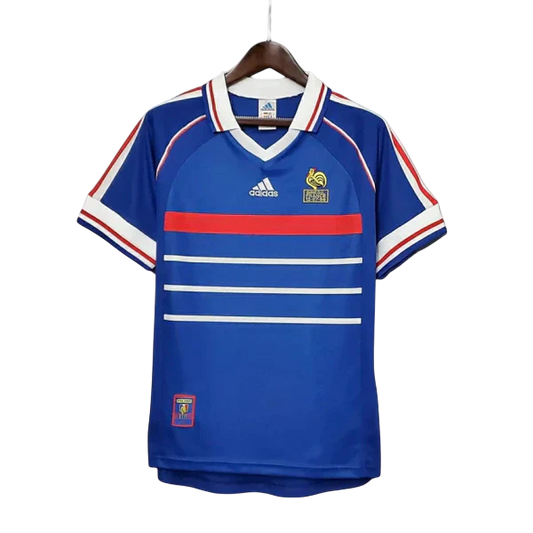 Camisa Retrô França I Home Adidas 1998/99 Masculino Azul