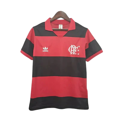 Camisa Flamengo 1982/83 Home Vermelha e Preto Retrô
