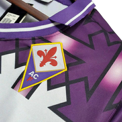 Camisa Fiorentina 1992/93 Branca e Roxa Lotto Retrô