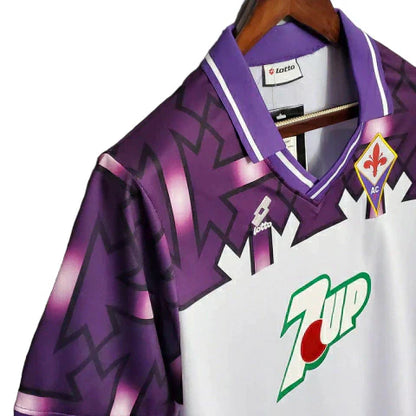 Camisa Fiorentina 1992/93 Branca e Roxa Lotto Retrô