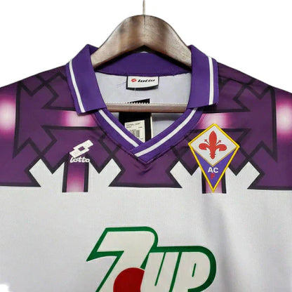 Camisa Fiorentina 1992/93 Branca e Roxa Lotto Retrô