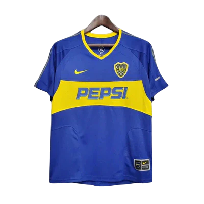 Camisa Boca Juniors Retrô 03/04 - Nike - Azul e Amarela