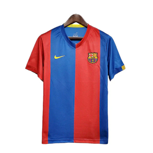 Camisa Barcelona Retrô 2006/2007 Azul e Grená - Nike