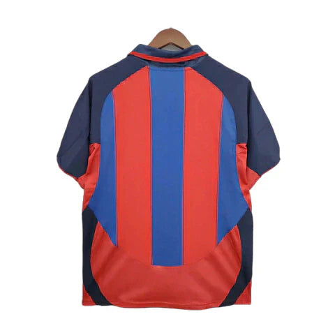 Camisa Barcelona Retrô 2003/2004 Azul e Grená - Nike