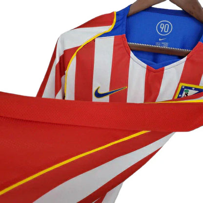 Camisa Atlético de Madrid 2004/05 Vermelha e Branca Retrô