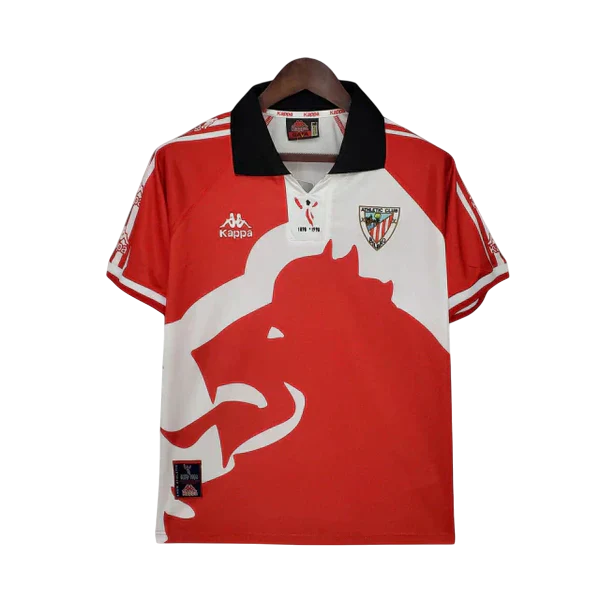 Camisa Athletic Bilbao Retrô 1997/1998 Vermelha e Branca - Kappa