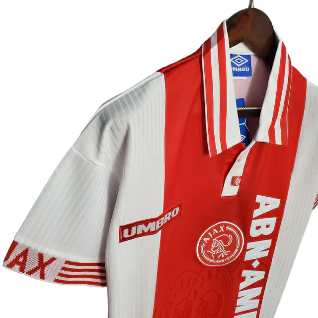 Camisa Ajax Retrô 1997/1998 Vermelha e Branca – MANTOSDOPH SPORTS