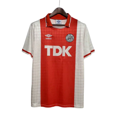 Camisa Ajax Retrô 1990-1992 Vermelha e Branca - Umbro